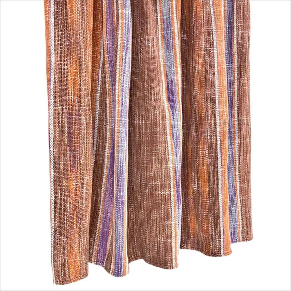 PEGGY KONDO Vintage Hand Dyed & Woven Striped Tapestry Skirt Size M (estimated) - Picture 4 of 8